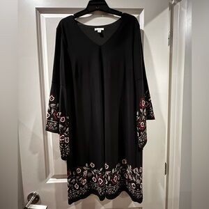 Elegant Black Floral Dress